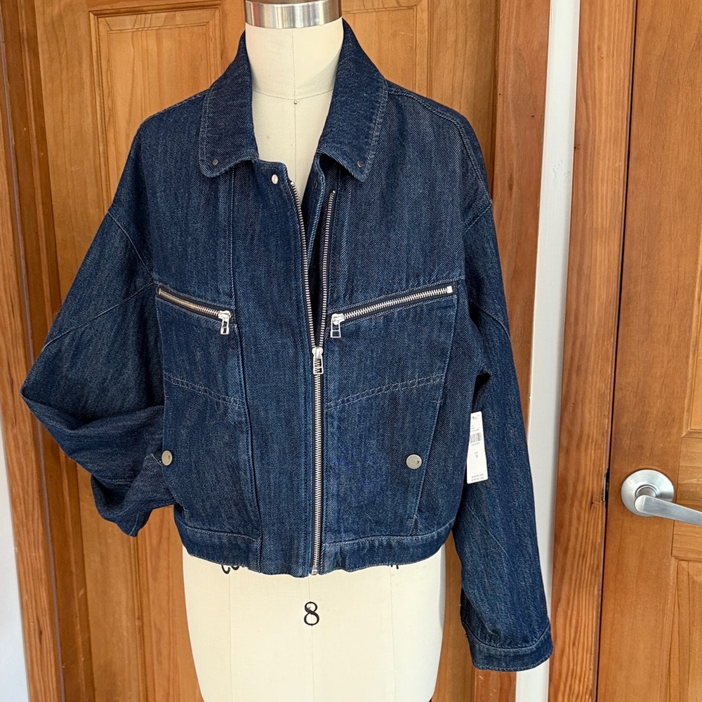 Anthropologie Pilcro Dark Blue Jean Jacket NEW